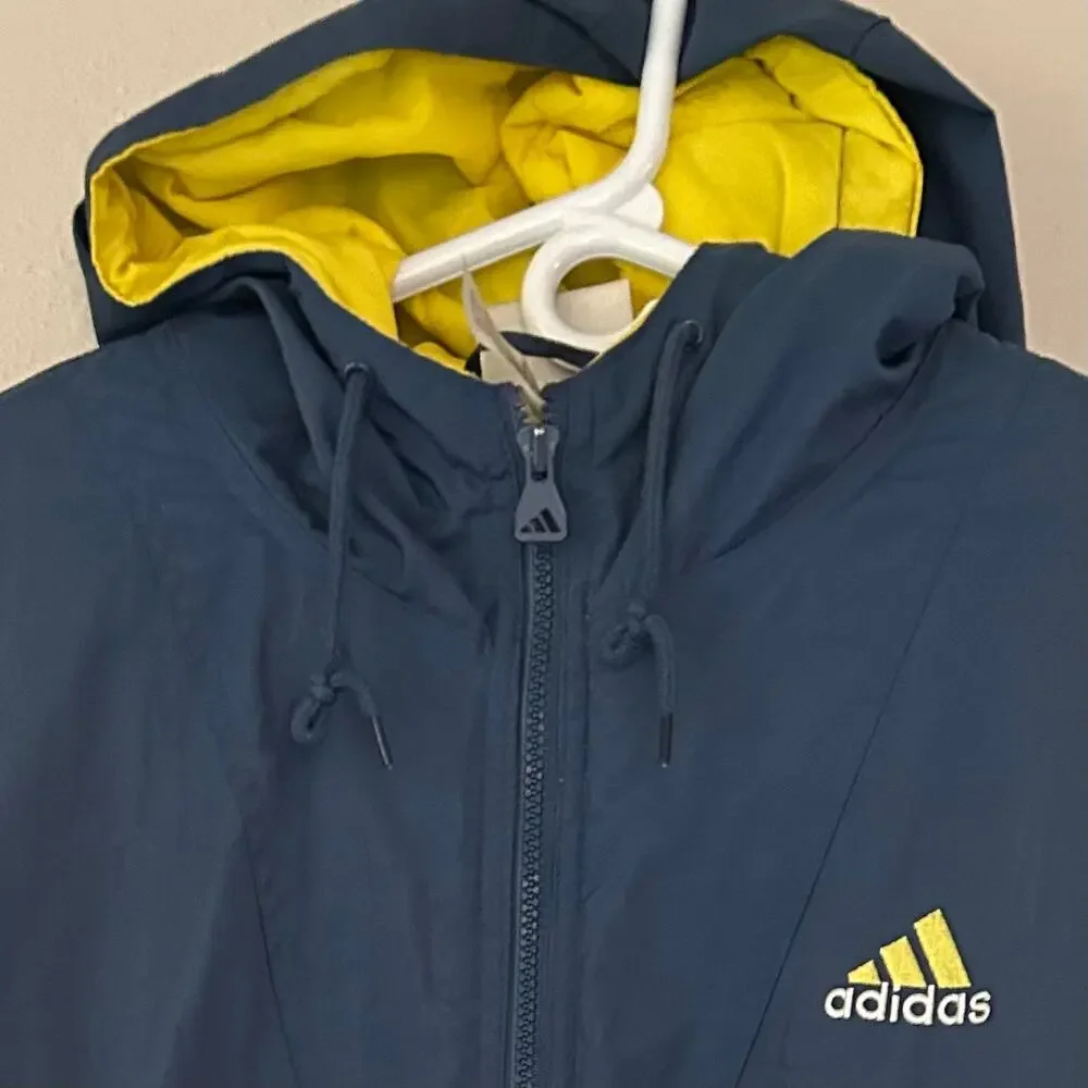 Vintage Adidas winter jacket full zip embroidered logo back 90s streetwear XL